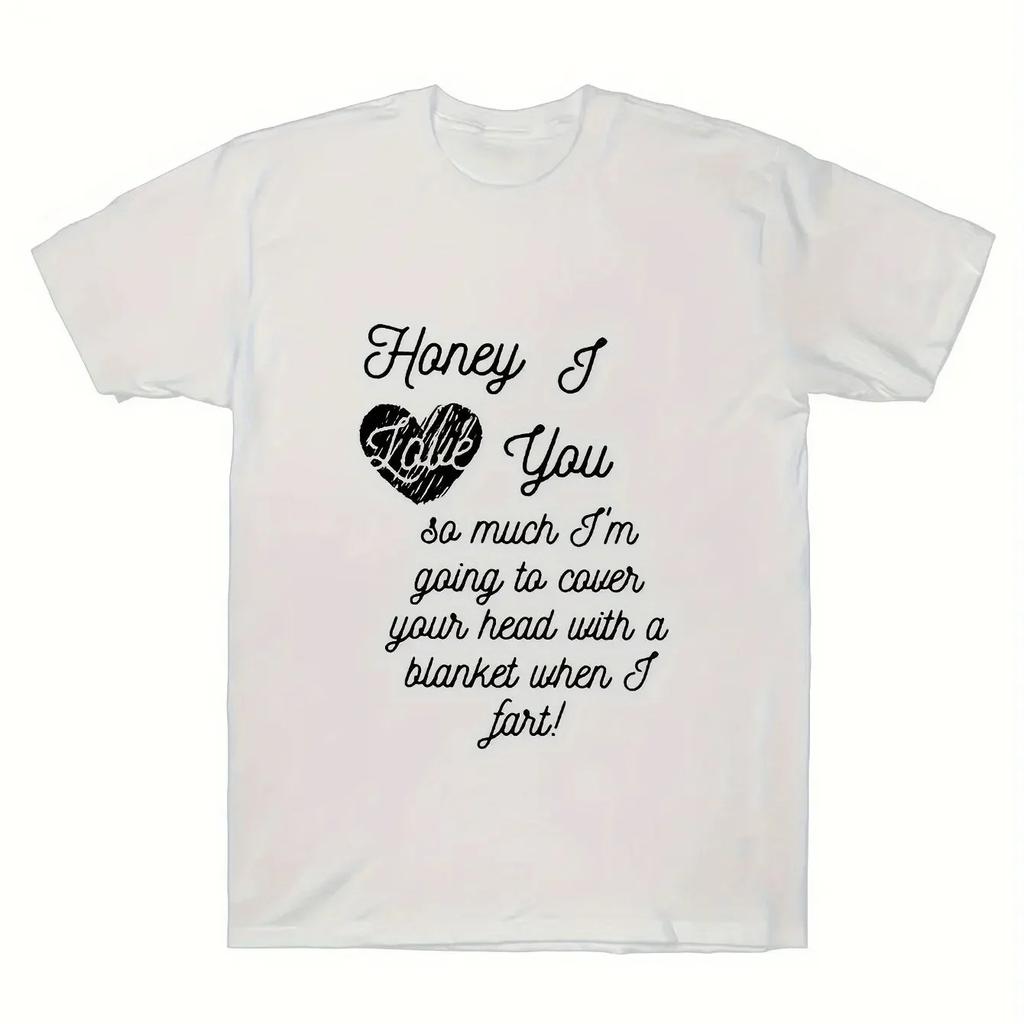 Unique I Love To Fart Graphic Print Crew Neck Short Sleeve TShirt for Unisex  Comfortable Breathable and Fashionable Casual Wear