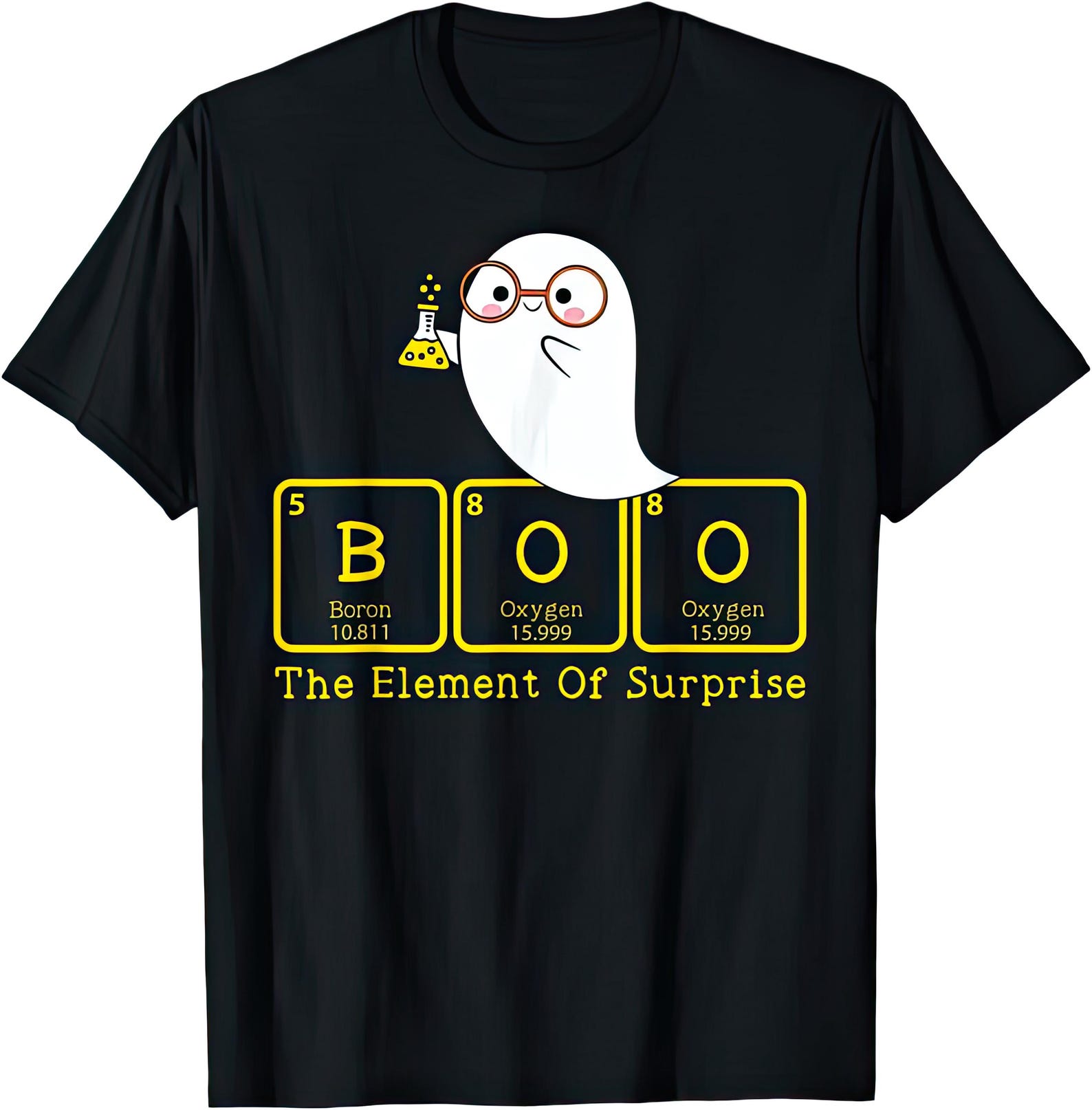 Boo The Elements Of Surprise Ghost Funny T shirt L