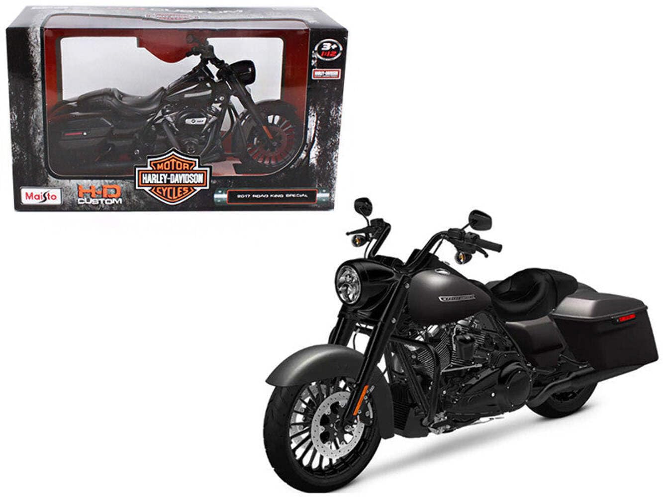 

Maisto Масштаб 1/12 Harley-Davidson 2017 Road King Special Черный / Литая модель автомобиля, Мотоцикл, Готовая модель 32336