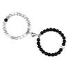 Hot Sale 2Pcs/Set Beads Bracelet For Lovers Natural Stone Distance Heart Magnet Couple Bracelets Friendship Fashion Jewelry Gift