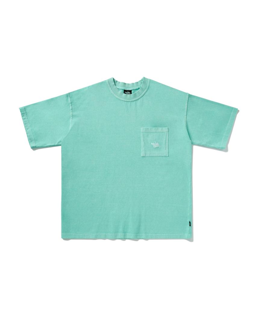 Peullukeu Slam Logo Pigment Pocket Short Sleeve T-Shirt Mint Fst401