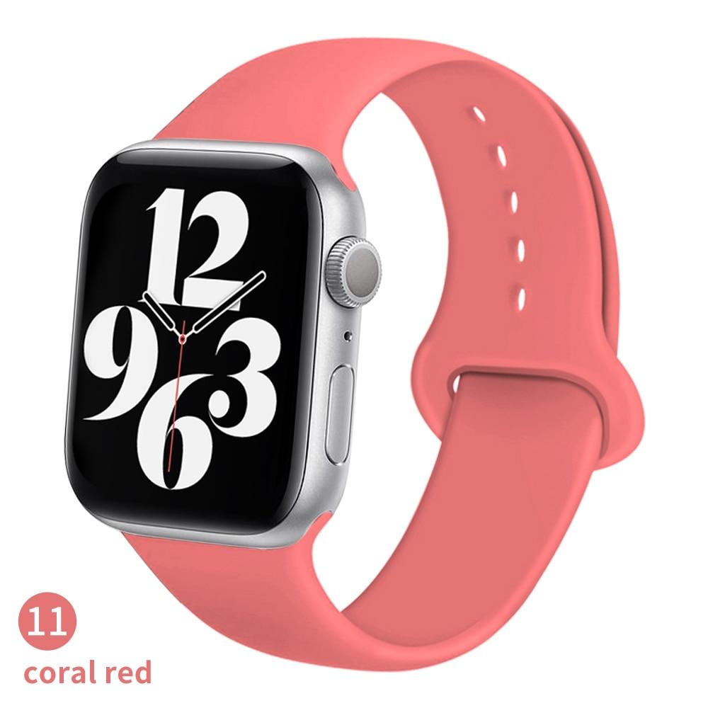 Silicone Strap For Apple Watch Band 44mm 40mm 42mm 38mm 40 44 Mm Breathable Bracelet Correa iWatch Serie 3 6 5 4 SE 7 45mm 41mm