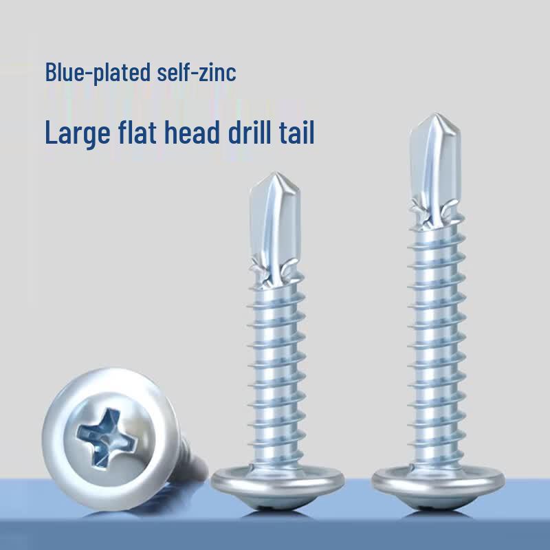 Qiansuluo Blue-White Zinc Self-Tapping Drill Screws with Washer Head