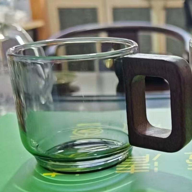 Yipan Heat-Resistant D-Handle Glass Teacup