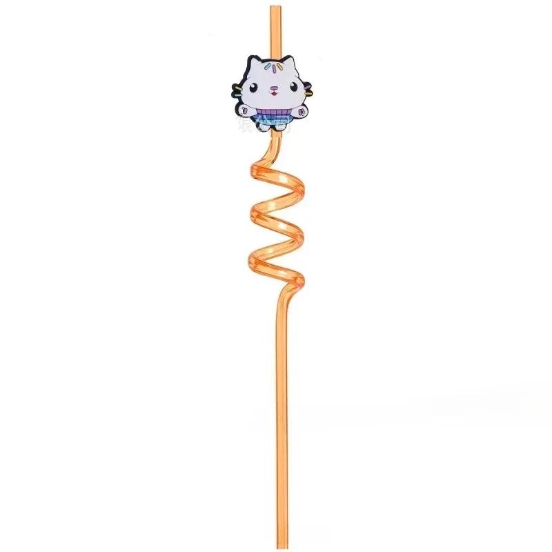 Pailles Réutilisables Gabby Dollhouse Pailles Cartoon Chat Gabby Cadeaux de Fête d'Anniversaire Fournitures Pour Baby Shower Enfants Vacances