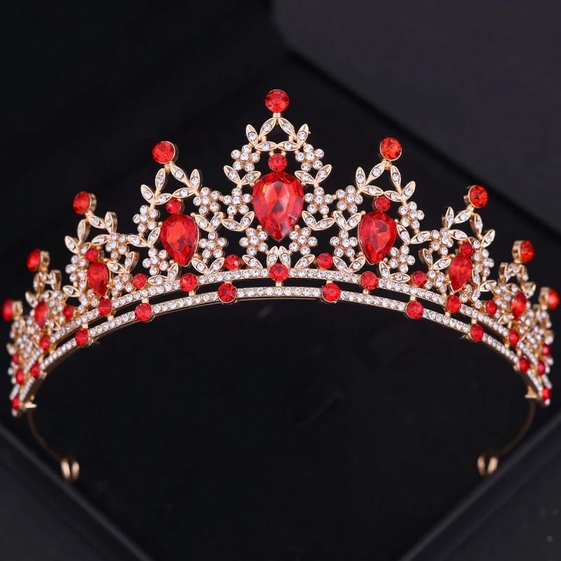 Baroque Crystal Crown Tiara for Women Bride Rhinestone Prom Diadem Bridal Wedding Hair Accessories Jewelry Tiaras and Crowns