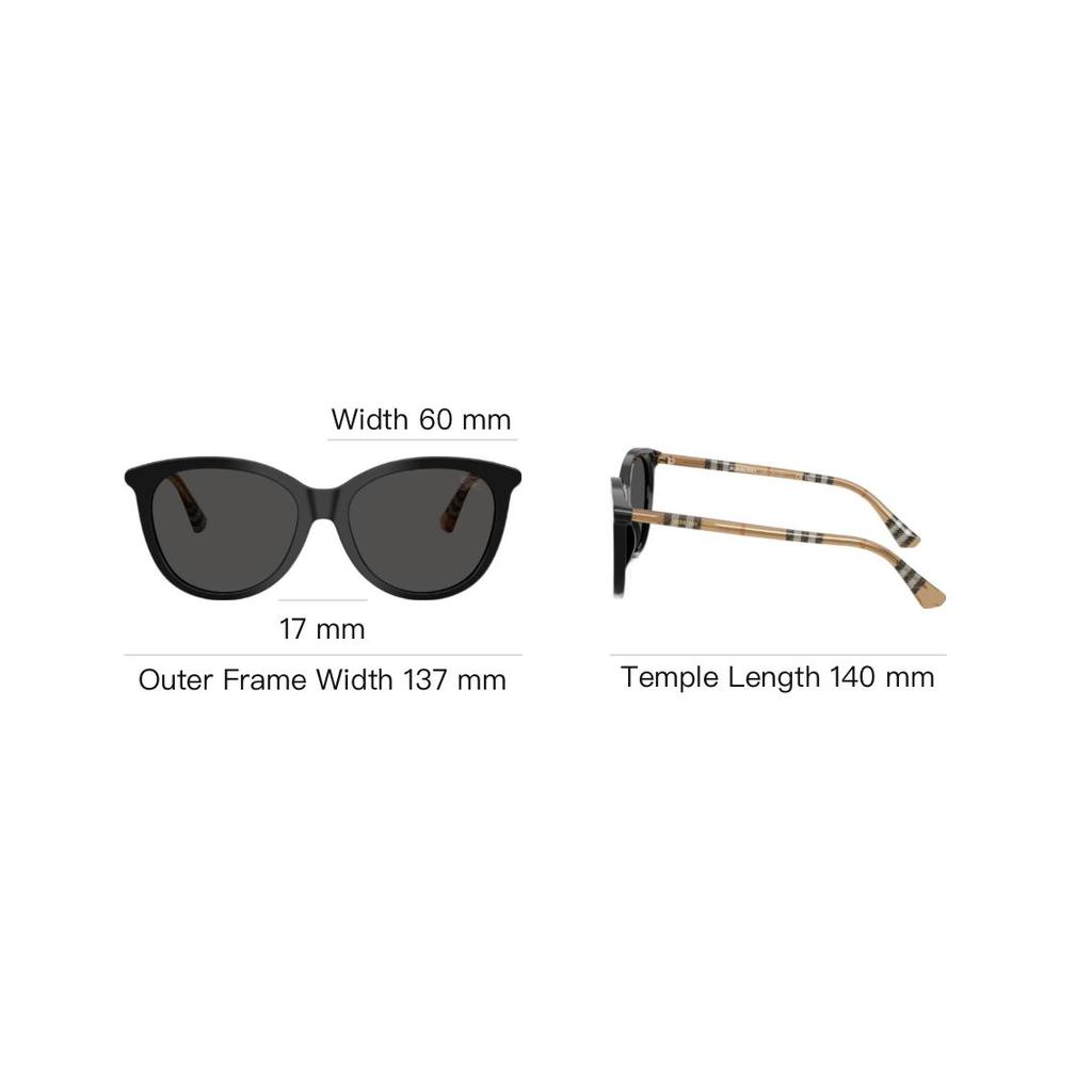 Burberry Original Design Acetate Irregular Shape Sunglasses Women Sunglasses Black BE4455