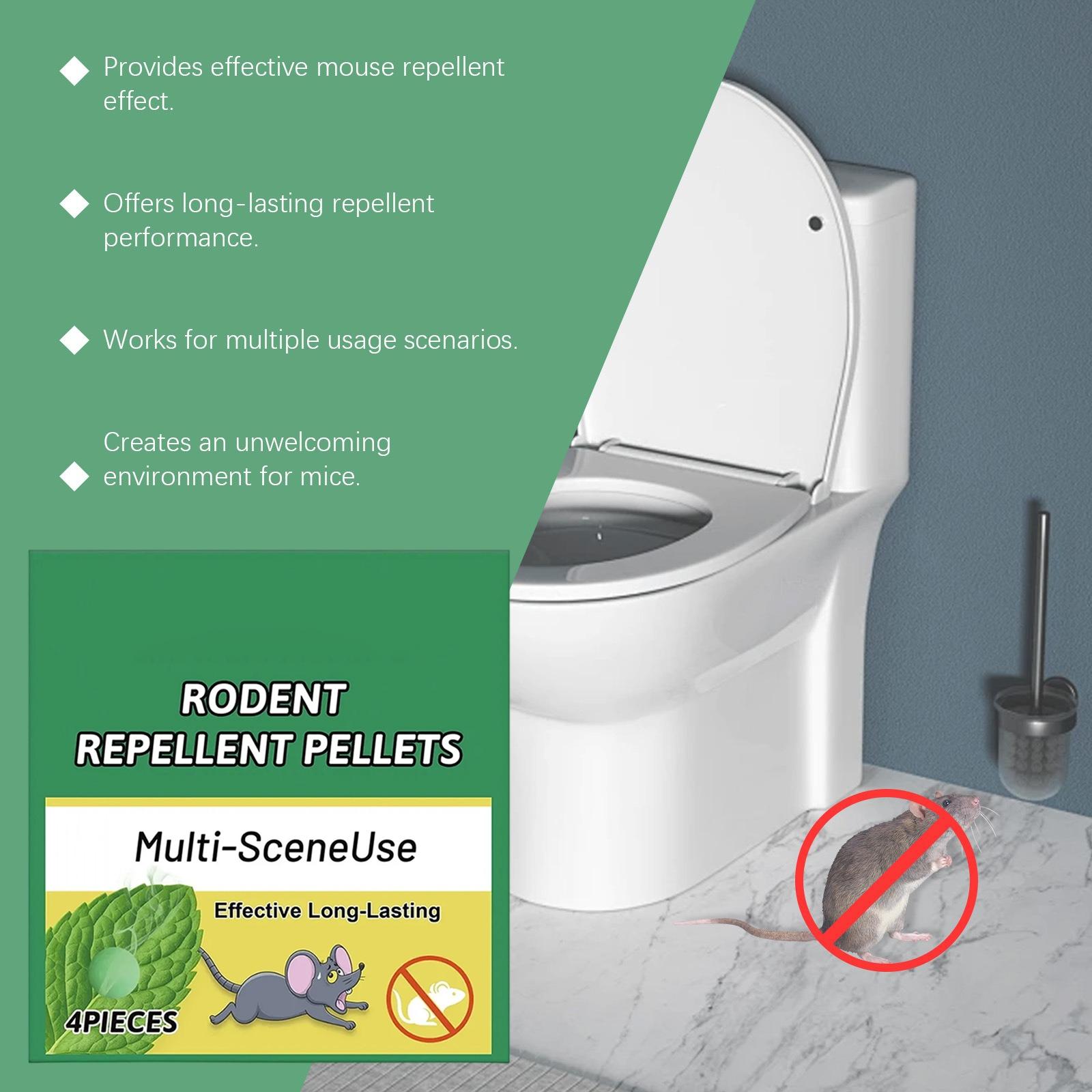 4 Pack Powerful Rat Repellents Pills, Natural Pest Deterrent For Home & Garden, Pet-Safe & Poison-Free, Easy-to-Use Rodent Control One Size