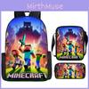 Minecraft 3-in-1 Oxford Rucksack-Set Mit Federmäppchen Und Umhängetasche Für Schüler