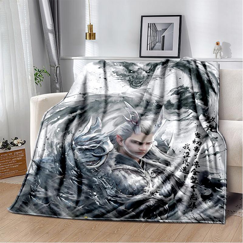 Nezha Flannel Office Student Nap Blanket: Winter Air Conditioning Sofa Picnic - Soft and Cozy Shawl Wrap