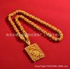 Dragon Head Bamboo Necklace - Men's Gold-Plated, Long-Lasting Color Retention, Cloth Texture, Domineering Chain Design