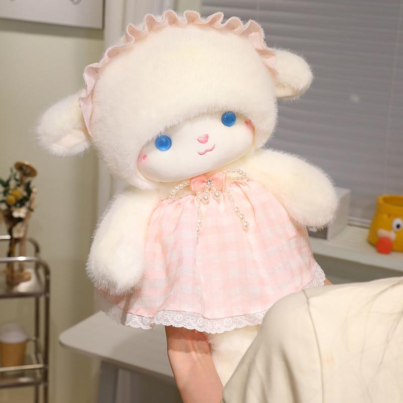 Lovey Sheep Plush Toy With Polyester Fiber Filling For Kids And Teens
