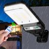 Solar Wall Light Solar Powered Flood Light with Remote Control Motion Sensor Security Street Light for Deck Fence Patio