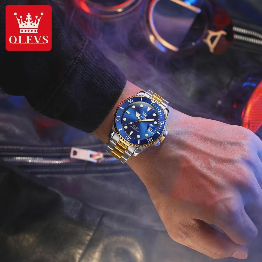 OLEVS Orologio Meccanico da Uomo Lusso Business Impermeabile Luminoso Automatico Classico Orologi da Polso Eleganti da Uomo