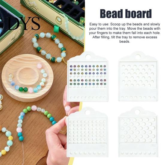 Bead Holder with Sliding Dividers 4Pcs Counting Tray for Jewelry Making Plastic Sorting Board Creative Organizer On The Go 3/4/6/8mm Beads Divider