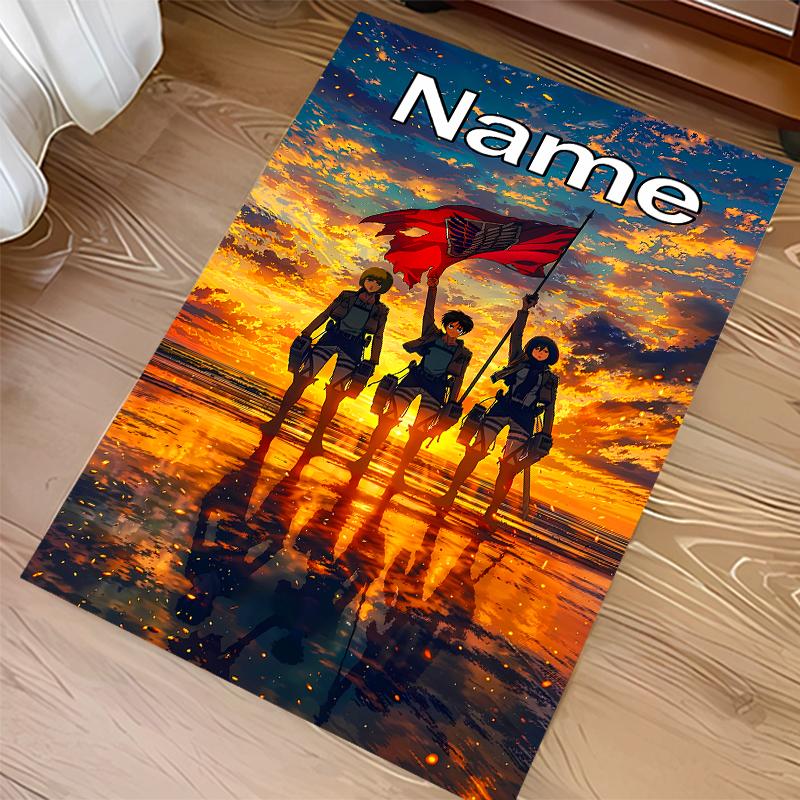 Custom personalization Attack on Titan Print Area Rug - Soft, Washable Non-Slip Indoor Mat,Living Room,Home&Office Decorative Rug