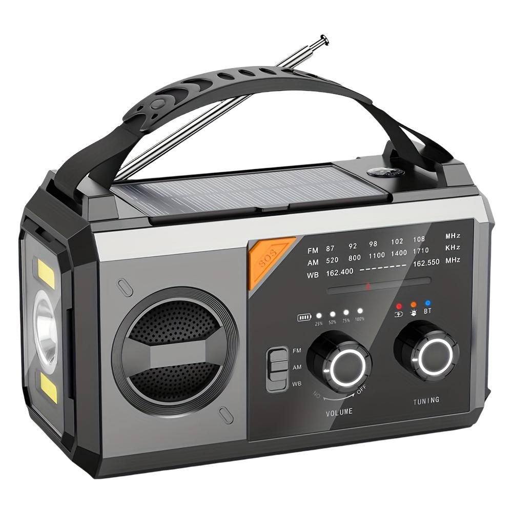 

Solar Weather Alert Radio Hand Crank Compass Cell Phone Charger AM FM NOAA Emergency Crank Weather Radio for Emergency сірий