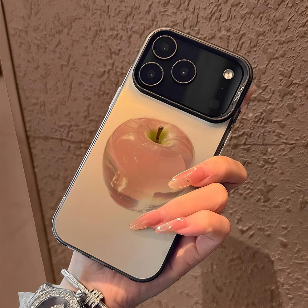 Crystal-Clear Apple Phone Case For iPhone 17 16 15 14 13 12 11 Pro Max Air Colorful Matte Laser Aurora Shockproof Phone Case