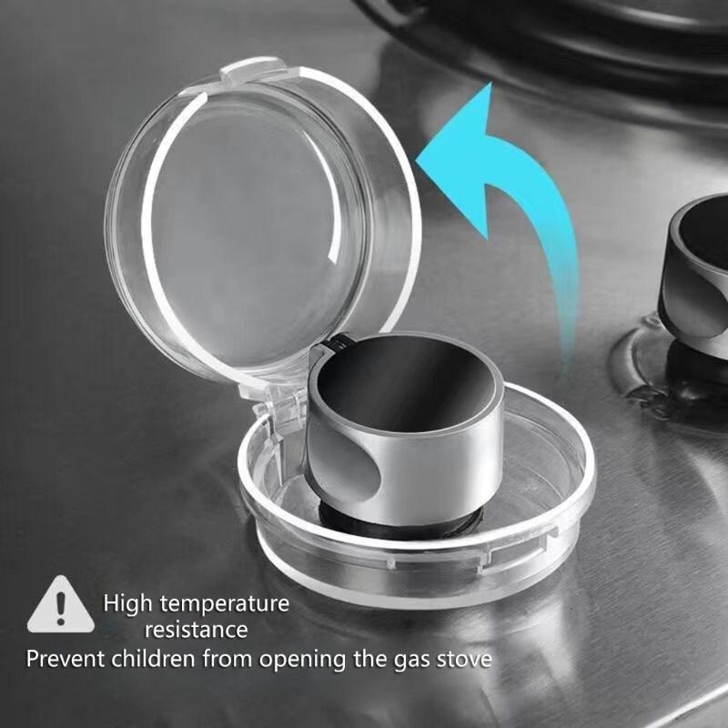 Childproof Gas Stove Switches Cover Removable Dust Protectors Cover Heat Resistant Baby Safety Oven Lock Lid Cap