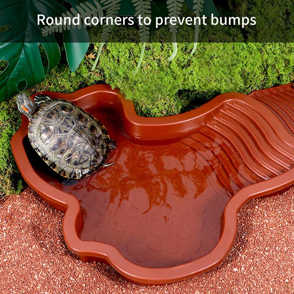 Adaptable Animal Feeding Plate Durable ABS Construction Shallow Water Dish For Shelled Species Lizards