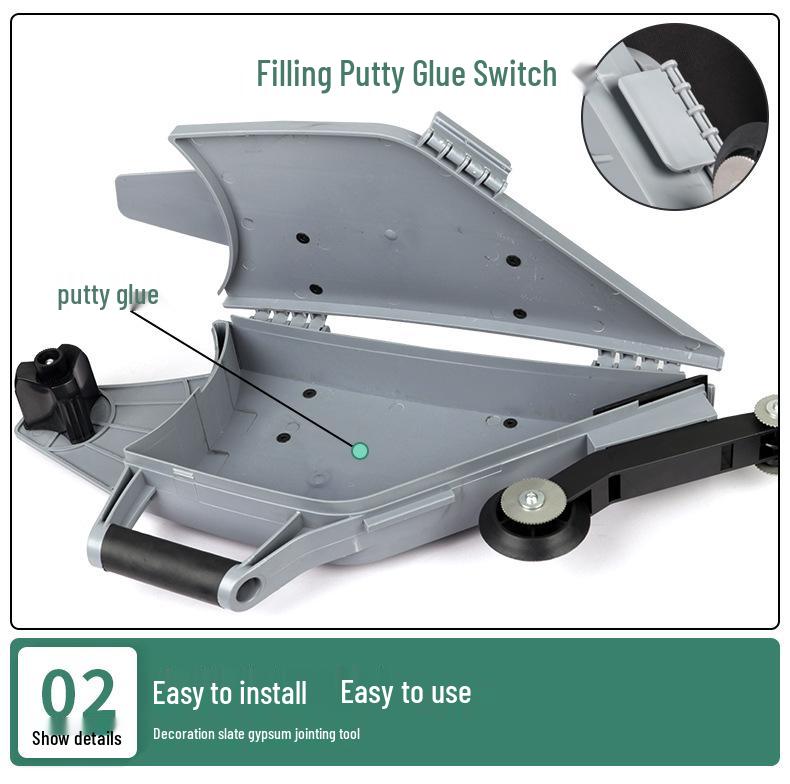 Multi-Purpose Gypsum Board Caulking and Splicing Tool for Quick Clamping and Pressing