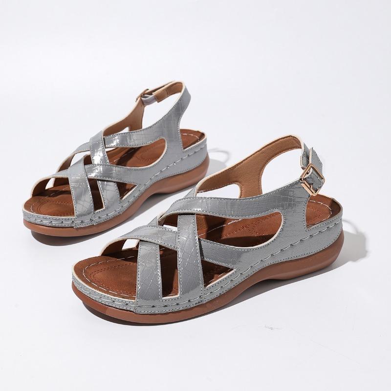 Women's Platform Sandals Summer Cool Shoes Simple Design Comfortable Lightweight Woman Beach Sandals Indoor Outdoor Slingback