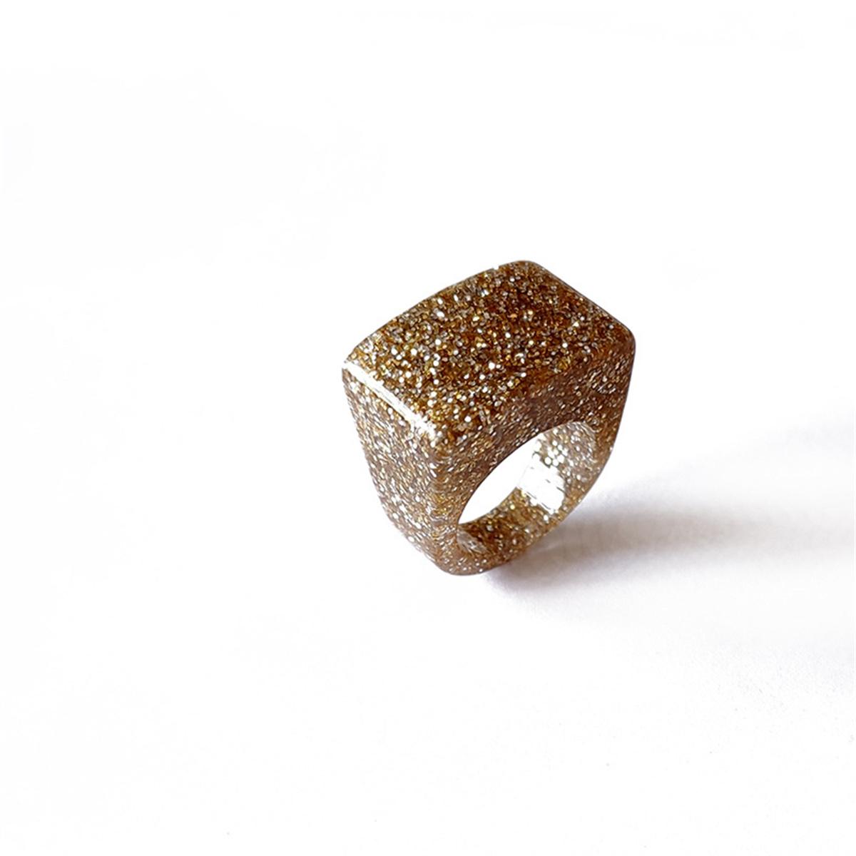 

Irregular New Korea Transparent Acrylic Resin Rings Geometric Square Round Ring Colorful for Women Girls Jewelry Gifts Y2k Rings 7