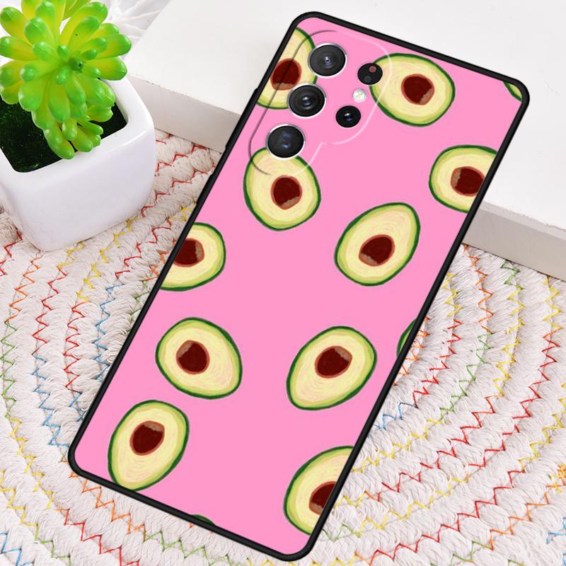Cute Avocado Fruits Phone Case for Samsung Galaxy note 10 pro S26 Ultra S23 S24 FE S25 S21 S22 PLUS shockproof Cove