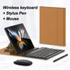 PU Leather Wireless Keyboard Fold Case For Samsung Galaxy Fold 5 4 3 2 Magnetic Fold Stand Cover Keyboard With Mouse Stylus Pen