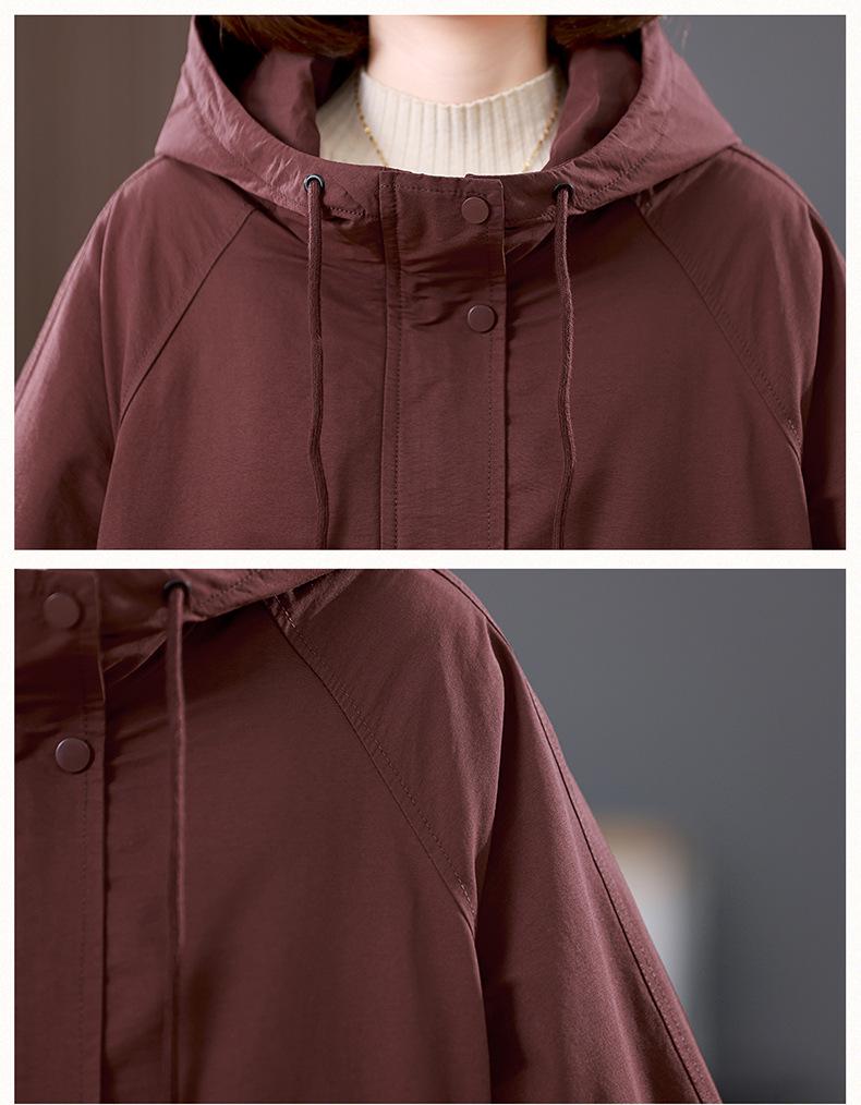 Women's 2024 Winter Hooded Fleece-Lined Parka, Plus Size, Casual, Thick Cotton Coat for Middle-Aged Moms