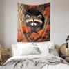 Autumn Raccoon Wall Hanging  Cute Animal Theme Wall Decor Tapestry