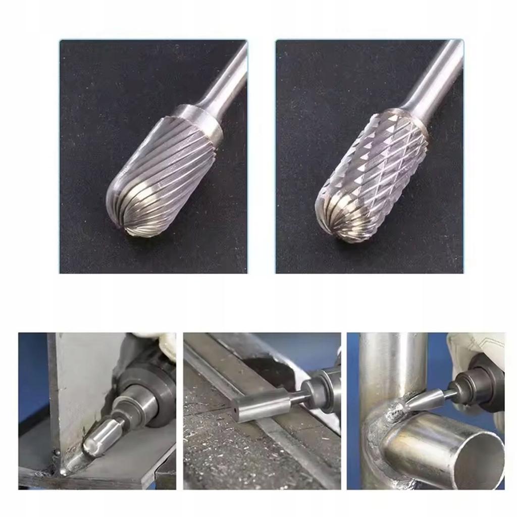 Zestaw Frezów Obrotowych | 3 Mm | 100 Mm | Podwójne Cięcie | Węglik Wolframu | Do Dremel | Drewno Metal Szkło Gips