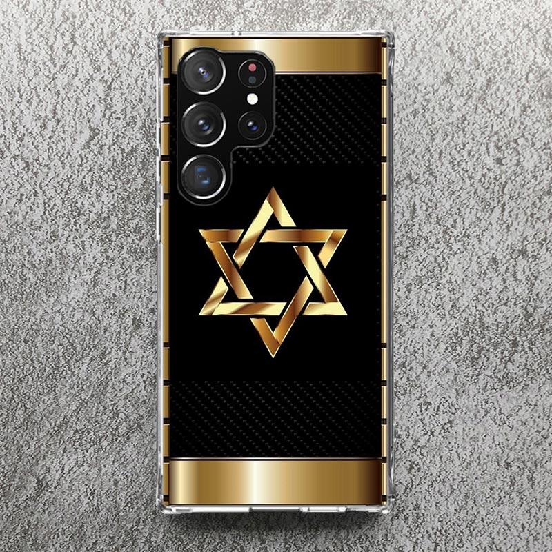 David Jewish Star Symbol Print Soft Case for Samsung Galaxy S25 S24 S23 S22 Ultra S21 Plus S20 FE Phone Shell S10 + Pattern Cove