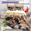 Customize Photo Customize Your Photo Bedding Set Breathable Duvet Cover with Pillowcases Home Decoration Birthday Gift