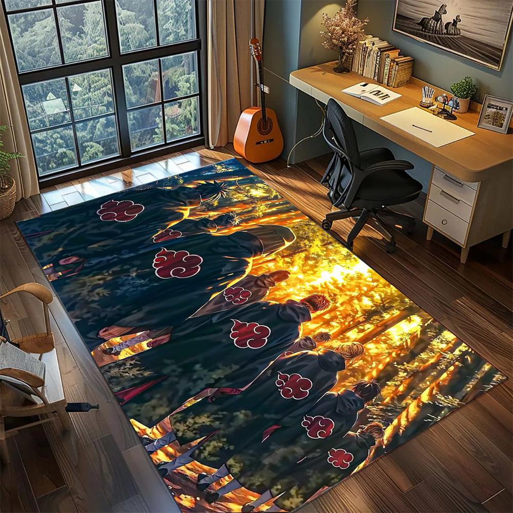 Naruto Washable Functional Area Rug, Non Slip Large Carpet Floor Mat Gamer Room Household Bedroom.-TING