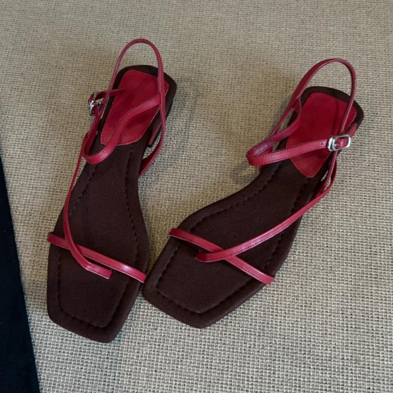 Fashion Rome Style Women Shoes 2025 Fashion Casual Women Sandals Shoes Low Heels Open Toe Flat Sandals Outside Concise Sandalias