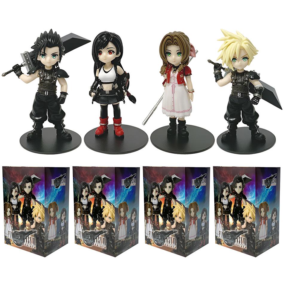Fantasy 7 Anime Version Q Personnage Tifazak Scroud Alice Modèle en PVC Fait Main Produit Dérivé d'Anime Modèle de Dessin Animé Jouet pour Enfants Cadeau