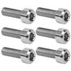 TC4 6Pcs Box Handlebar Screws Mountain Bike Stem Riser Bolts Bicycle Accessories M15x16Silver