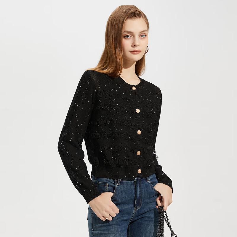 

Shetu Women s Long Sleeve Tassel Knit Cardigan Free Size