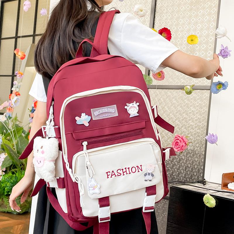 Backpack Aesthetic Cute Lightweight Large Capacity School Bag for Elementary Middle School Girls Travel Daypack