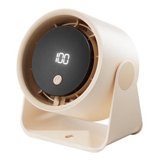 Portable Turbo Desk Fan 100-Speed Adjustable Table Fan with LED Display USB Rechargeable