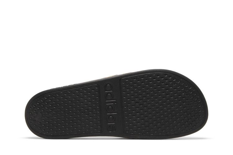 adidas Adilette Aqua Slides Core Black Gold Metallic