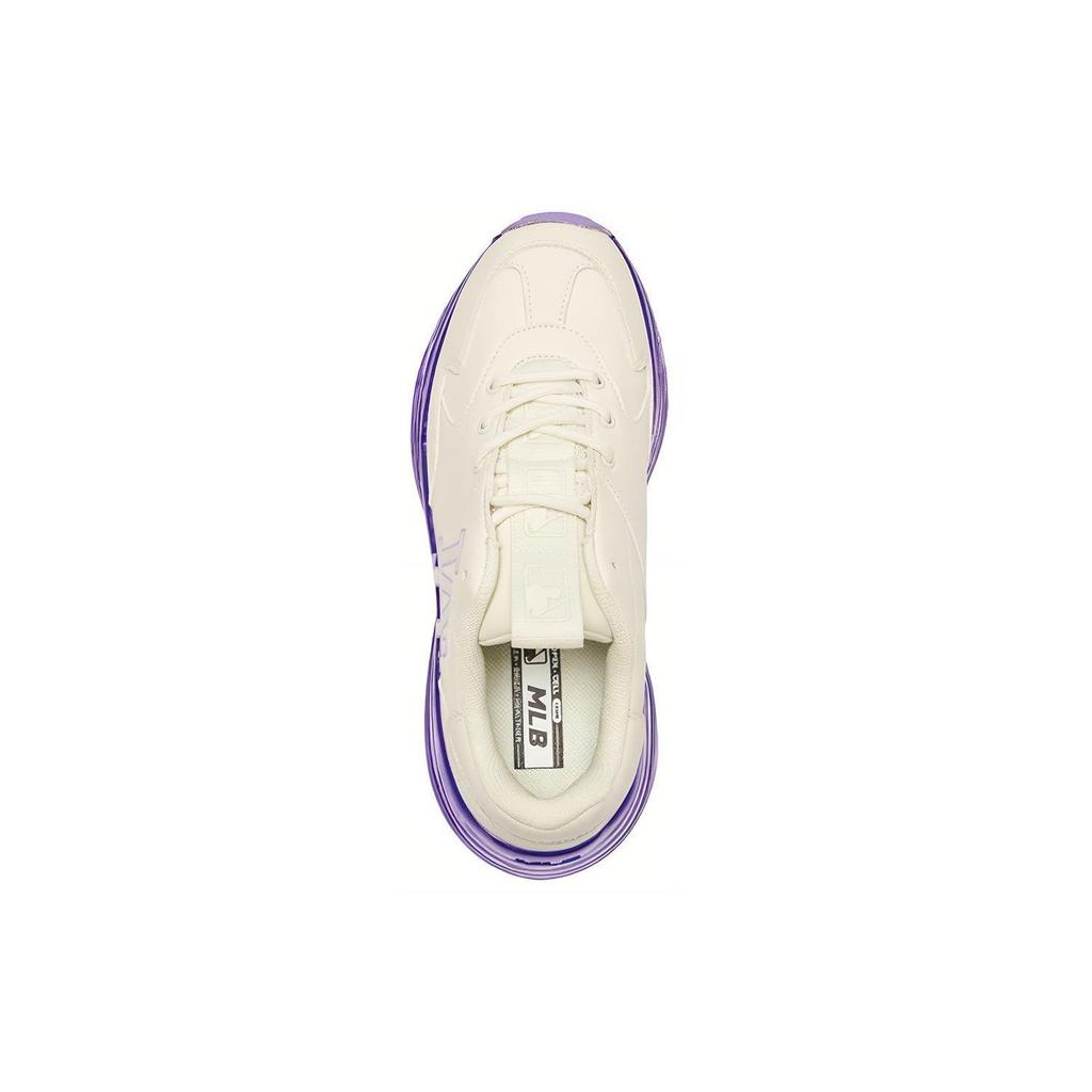 MLB Big Ball Chunky Synthetic Leather Comfortable Thick Sole Non-Slip Wear-Resistant Low-Top Dad Shoes Unisex sneaker Light-Purple 3ASHCDA1N-07LDL