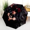 Midnight Whispers: Gothic Elegance Folding Umbrella Suitable for All Seasons Travel Sun Umbrella Printing Travel