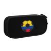Colombia Colombian Flag Soccer Ball Pencil Case Lovely Pen Holder Pencil Bags for Student Office Gift Pencilcases