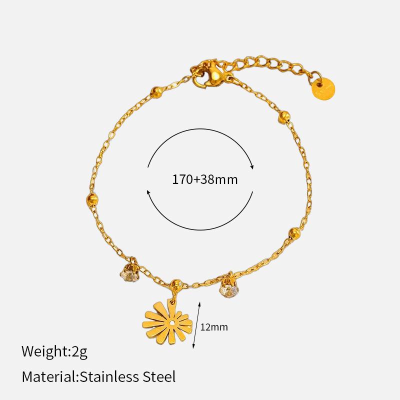 18K Real Gold Plated Stainless Steel Bracelet, Non-fading Luxury Minimalist Exquisite Hand Jewelry 1