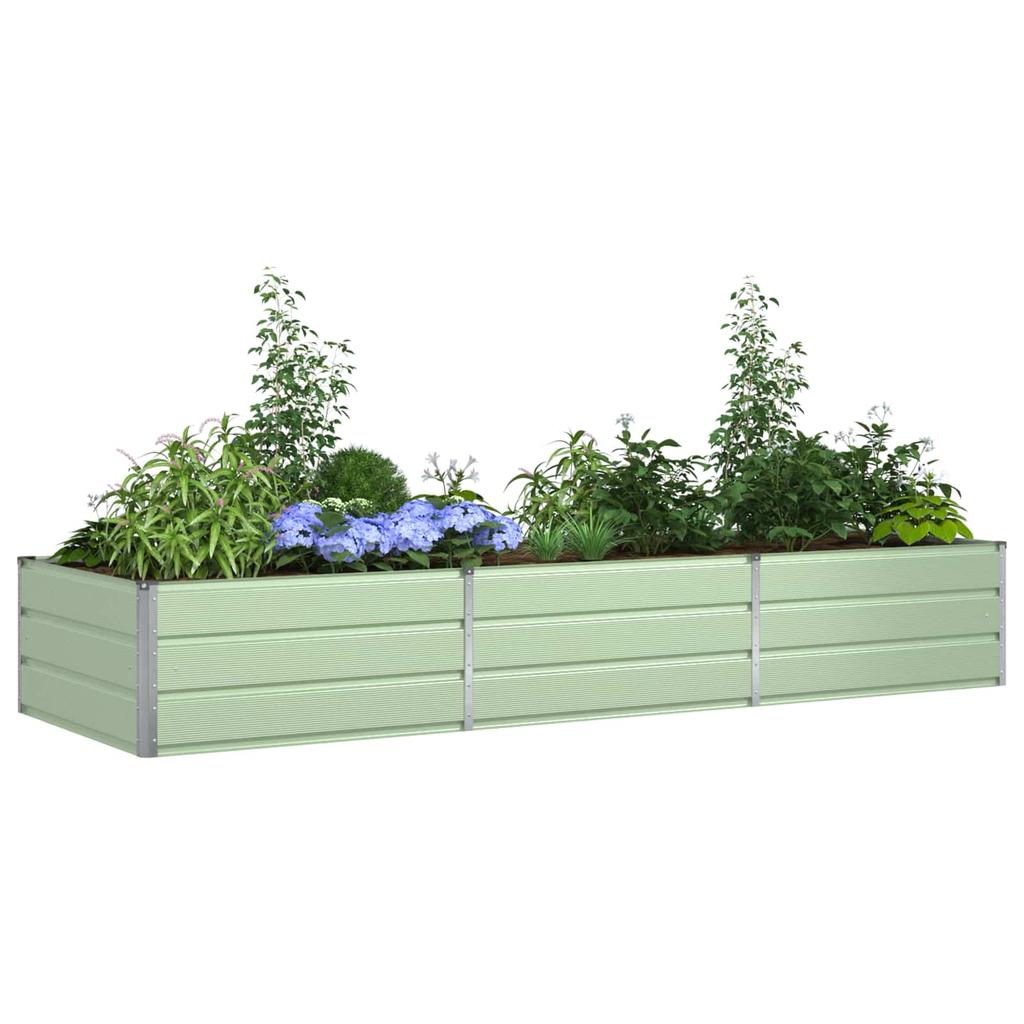 Planter Pastel Green 290 X 100 X 45 Cm Galvanized Steel