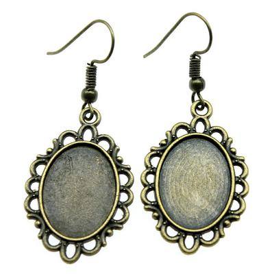 Ovale Ohrhaken-Basis-Einstellungskomponenten, Schmuckherstellungszubehör, Kunsthandwerk, DIY-Herstellungszubehör