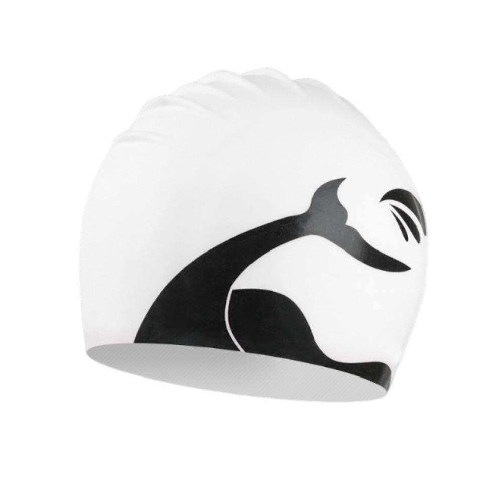 Plus Size Swimming Cap Printed Pattern Ear Protection Bathing Caps Elastic Anti Slip Silicone Swim Cap For Long Short Hair