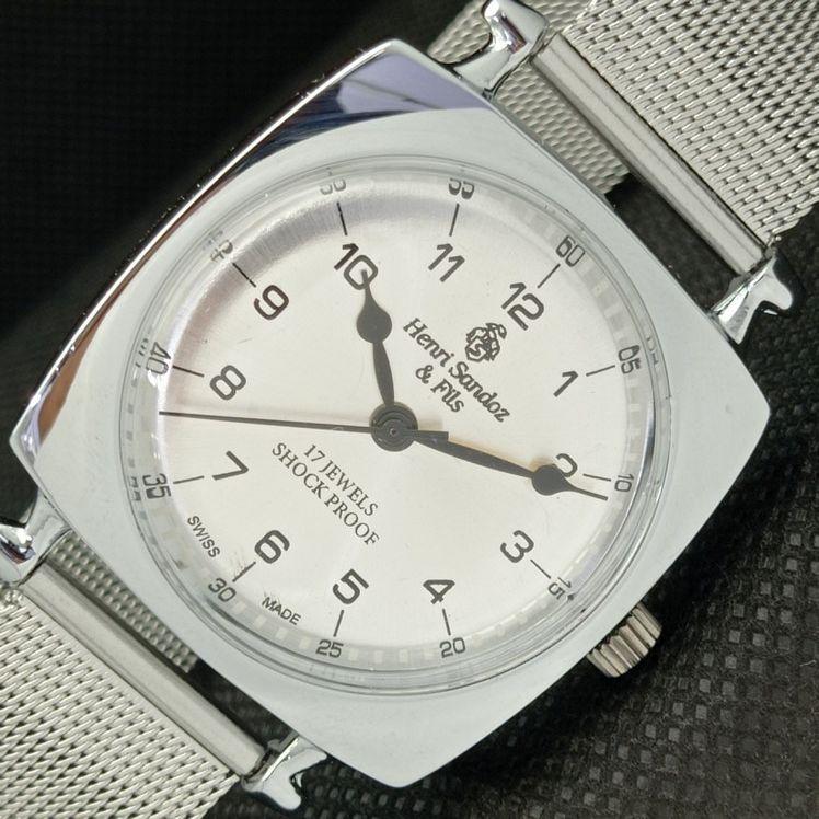

ВОССТАНОВЛЕННЫЕ ВИНТАЖНЫЕ ШВЕЙЦАРСКИЕ МУЖСКИЕ ЧАСЫ HENRI SANDOZ & FILS a416526-2 Sku622a-a416526